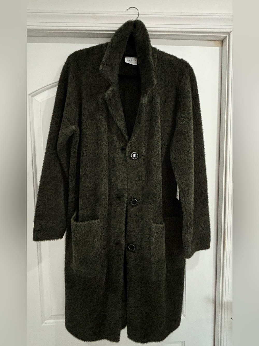 Cyrus Olive sweater coat